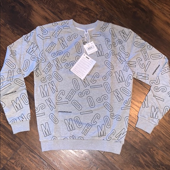 Moschino Other - Authentic NWT moschino gray designer crewneck